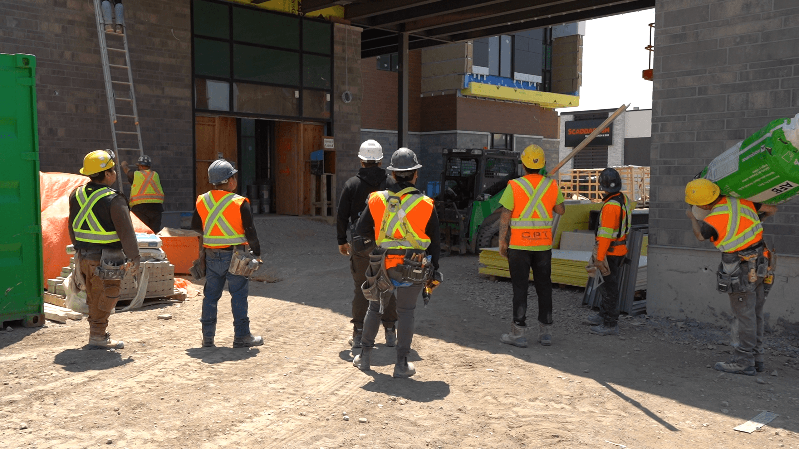 Construction workers at site